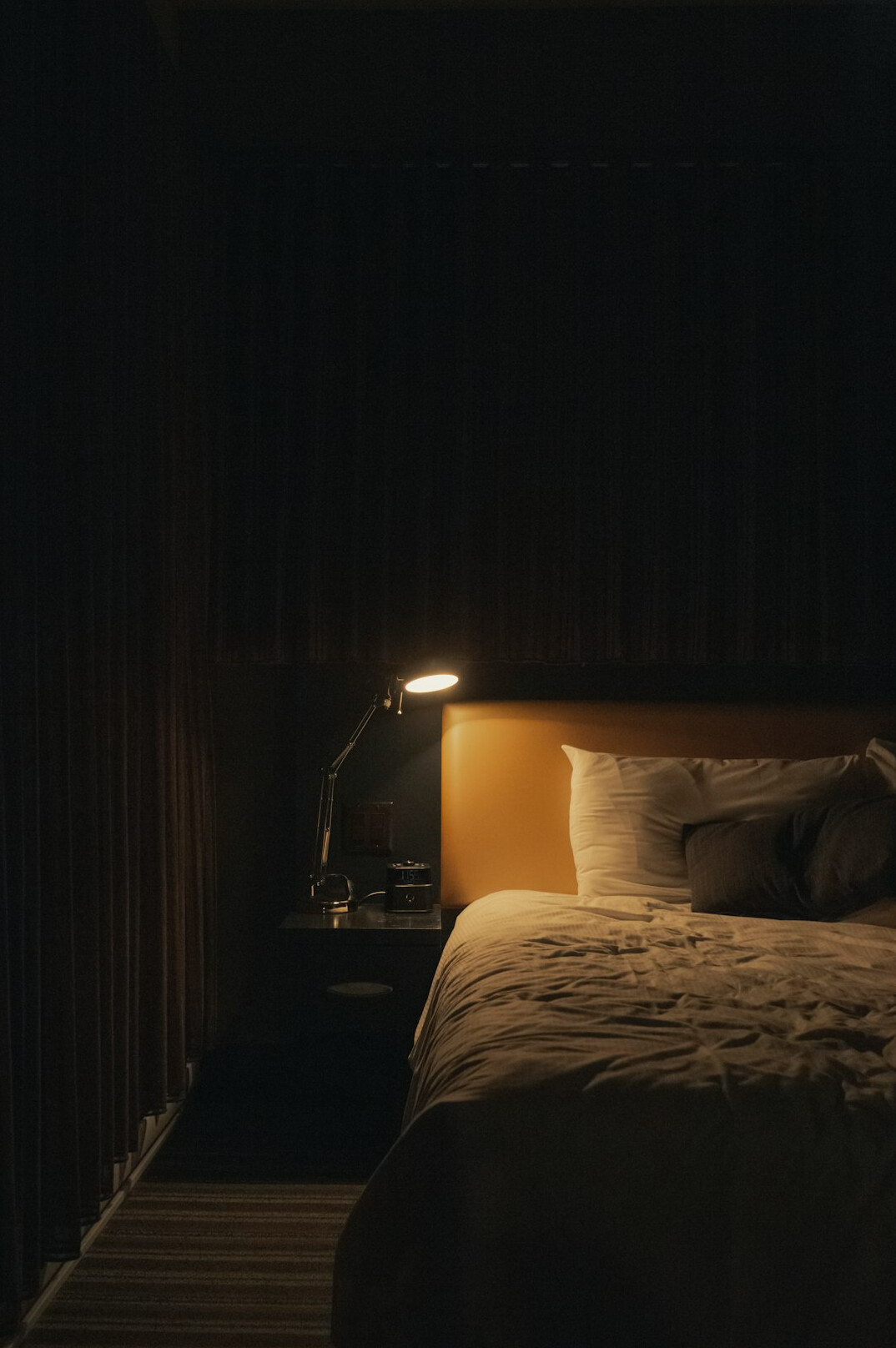 Cozy bedroom with soft morning light