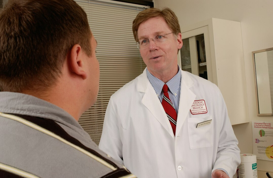 Doctor discussing results with a patient