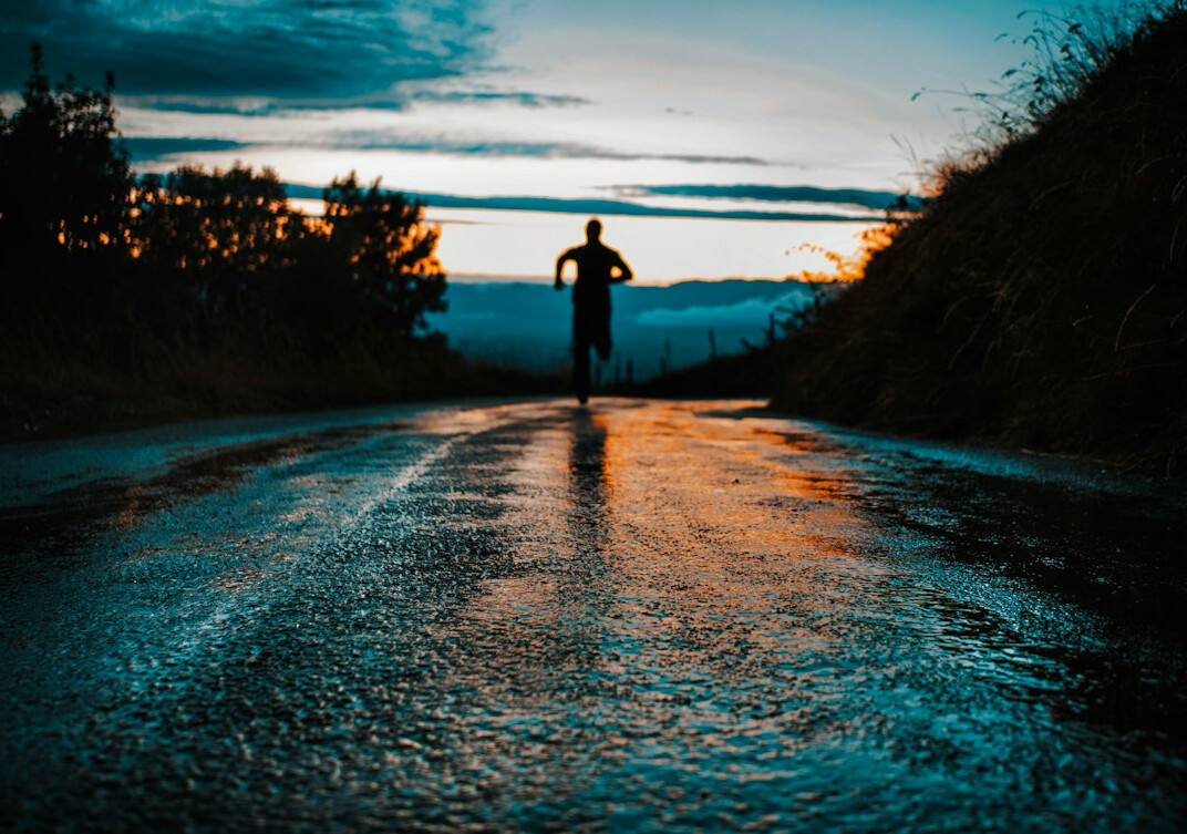 person running with energy